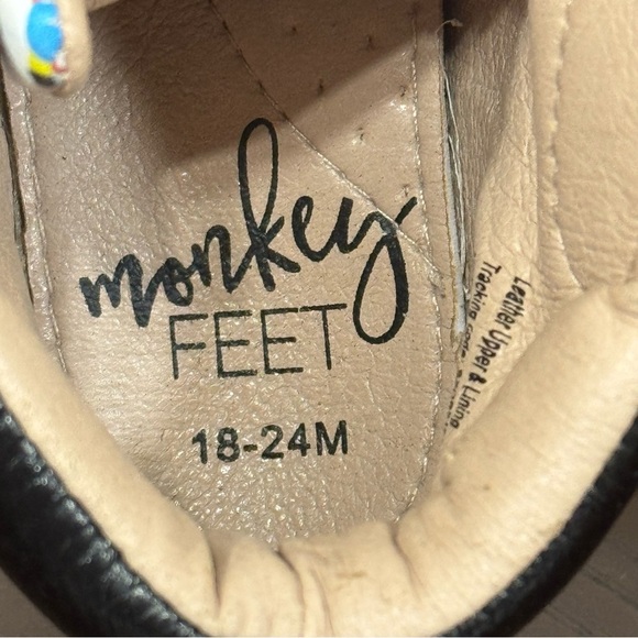 New Balance & Monkey Feet Black Sneakers High-Top Style for toddlers 18-24 - Picture 6 of 16